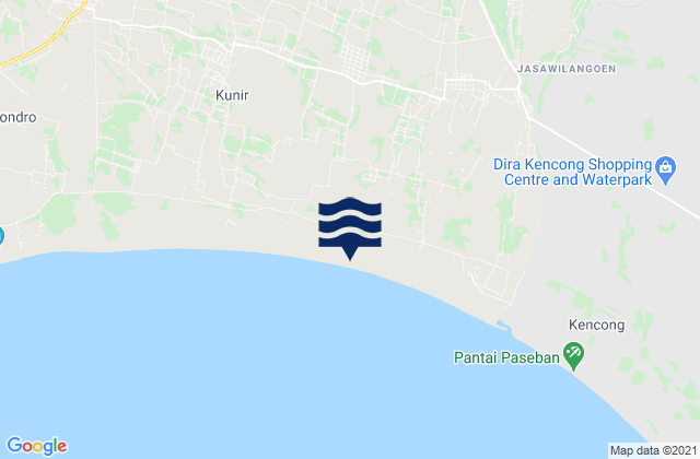 Mapa de mareas Krajan Krai, Indonesia