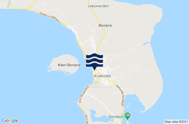 Mapa de mareas Kralendijk, Bonaire, Saint Eustatius and Saba 