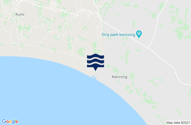 Mapa de mareas Kramat, Indonesia