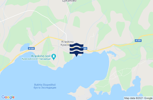 Mapa de mareas Kraskino, Russia