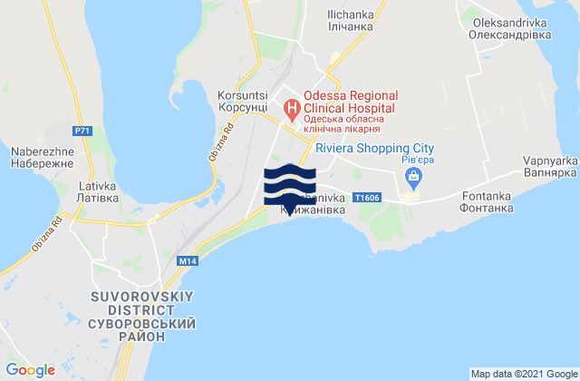 Mapa de mareas Krasnosilka, Ukraine