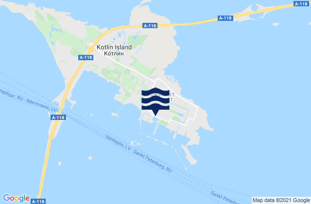 Mapa de mareas Kronstadt, Russia