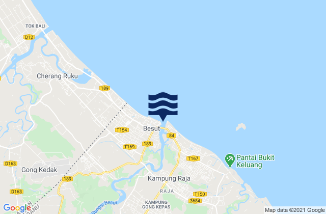 Mapa de mareas Kuala Besut, Malaysia