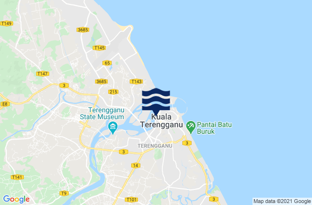 Mapa de mareas Kuala Terengganu, Malaysia