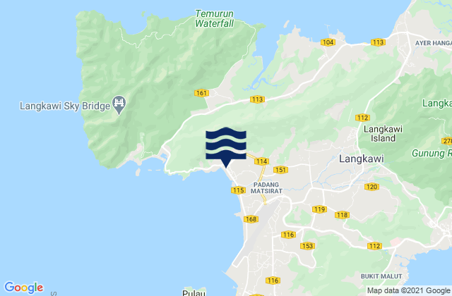 Mapa de mareas Kuala Teriang, Malaysia
