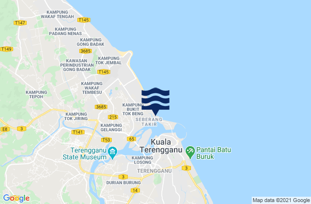Mapa de mareas Kuala Trengganu, Malaysia