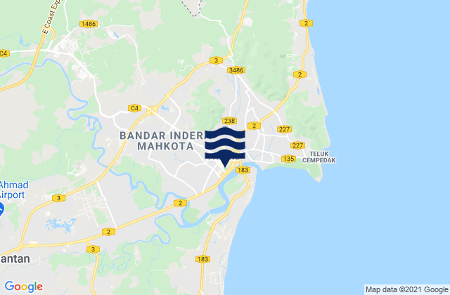 Mapa de mareas Kuantan, Malaysia