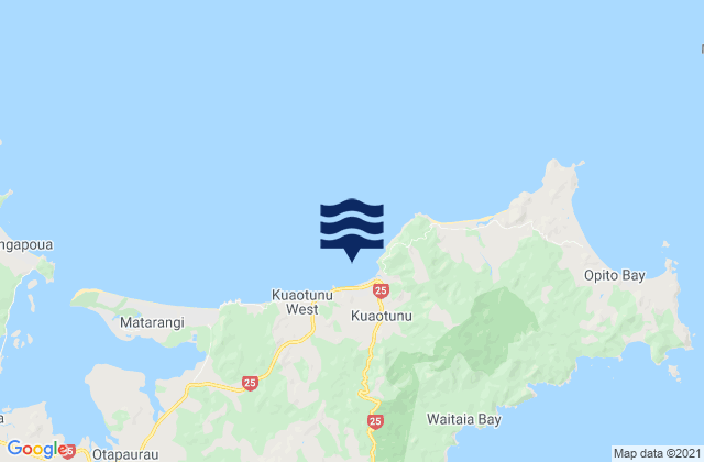 Mapa de mareas Kuaotunu Beach, New Zealand