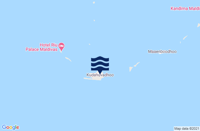 Mapa de mareas Kudahuvadhoo, Maldives