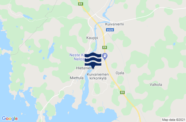 Mapa de mareas Kuivaniemi, Finland