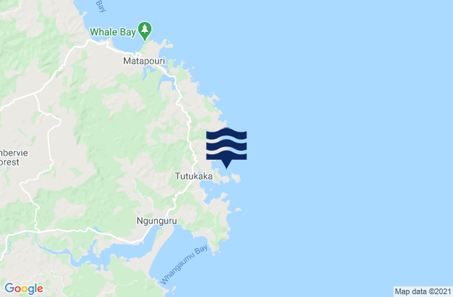 Mapa de mareas Kukutauwhao Island, New Zealand