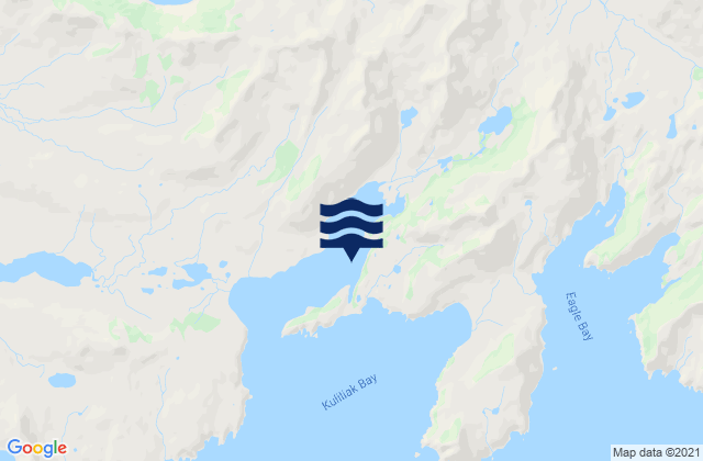 Mapa de mareas Kuliliak Bay, United States