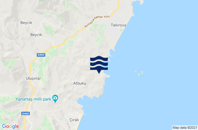 Mapa de mareas Kumluca, Turkey