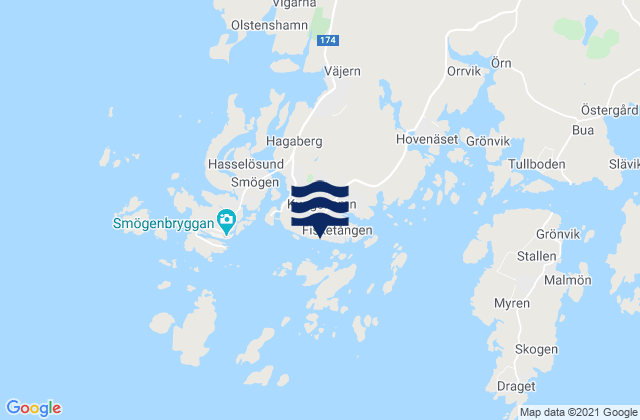 Mapa de mareas Kungshamn, Sweden