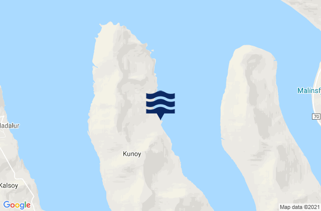 Mapa de mareas Kunoy, Faroe Islands