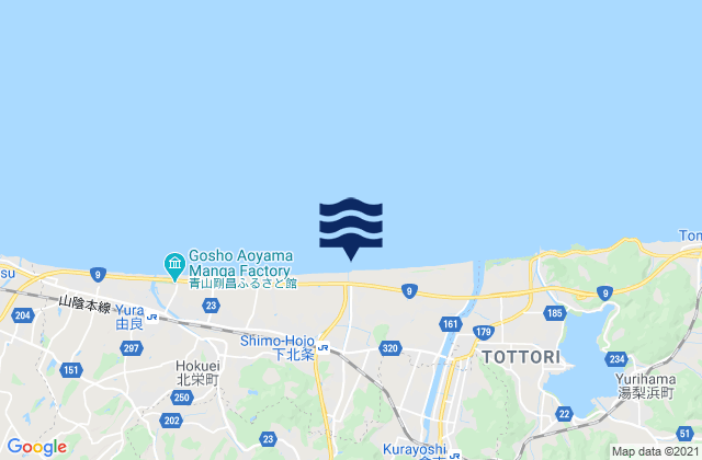 Mapa de mareas Kurayoshi, Japan