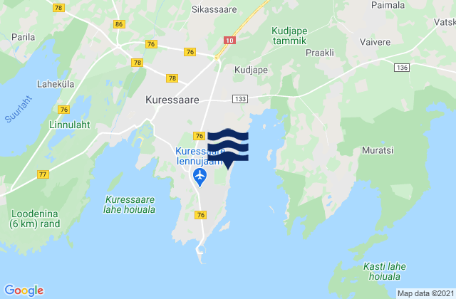 Mapa de mareas Kuressaare, Estonia