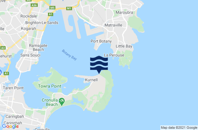 Mapa de mareas Kurnell Beach, Australia