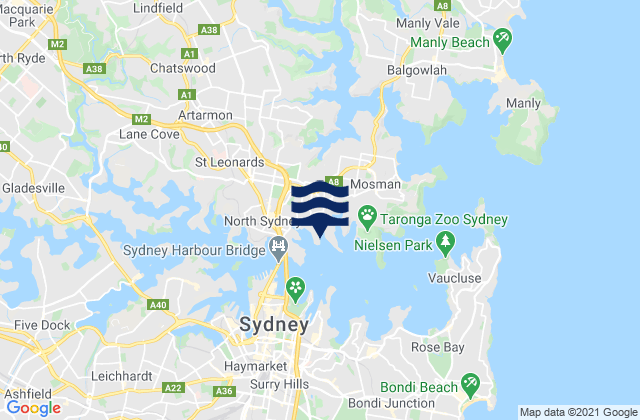 Mapa de mareas Kurraba Point, Australia