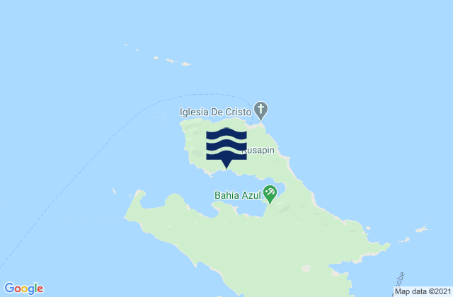 Mapa de mareas Kusapín, Panama