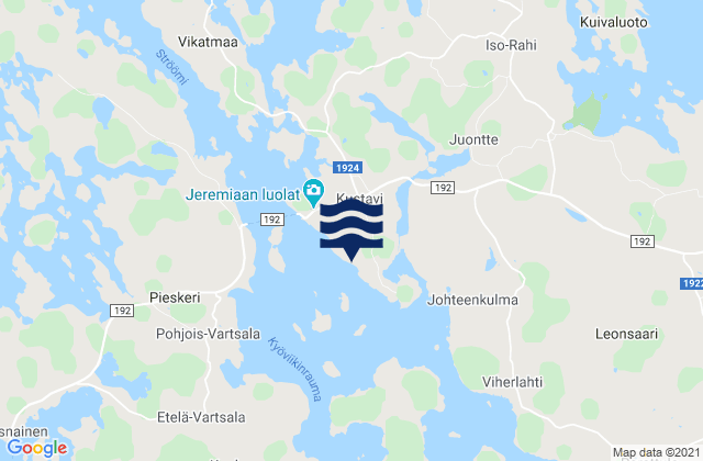 Mapa de mareas Kustavi, Finland