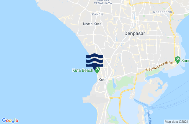 Mapa de mareas Kuta Beach, Indonesia
