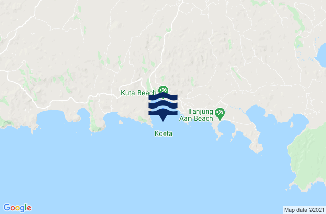 Mapa de mareas Kute, Indonesia