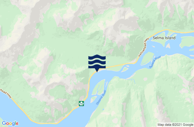 Mapa de mareas Kwinitsa Creek, Canada