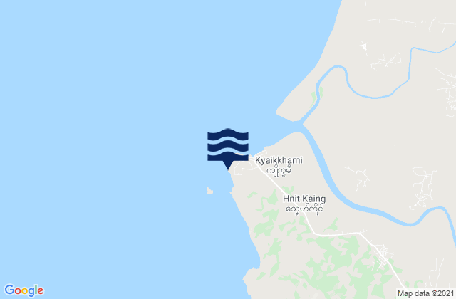 Mapa de mareas Kyaikkami, Myanmar