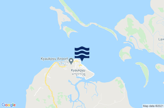 Mapa de mareas Kyaukpyu Ramree Island, Myanmar