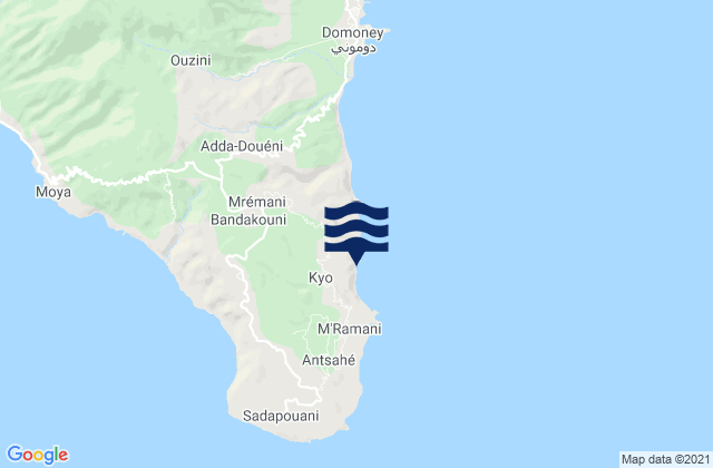 Mapa de mareas Kyo, Comoros