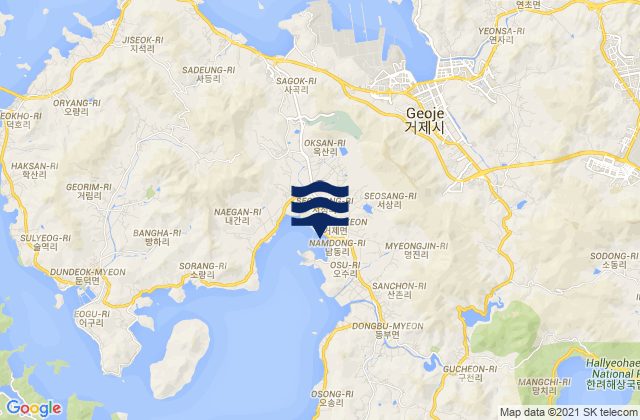 Mapa de mareas Kyosai, South Korea