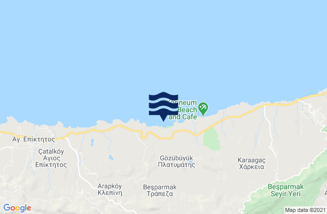Mapa de mareas Kythréa, Cyprus