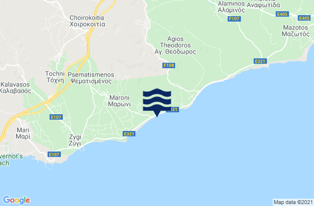 Mapa de mareas Káto Léfkara, Cyprus