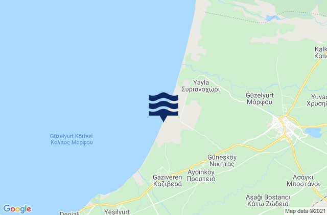 Mapa de mareas Káto Zódeia, Cyprus