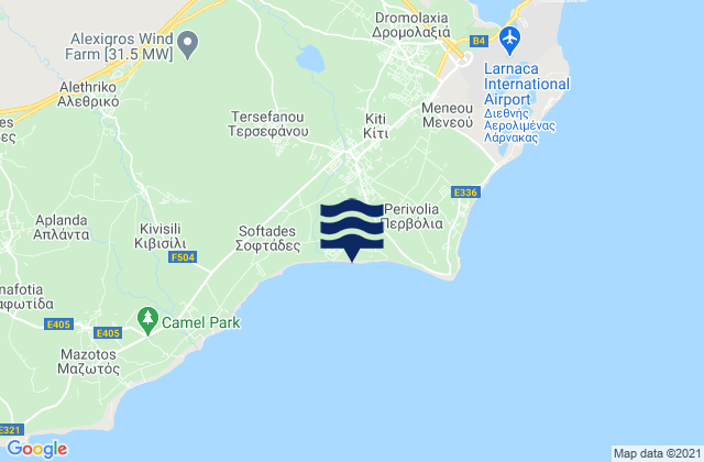 Mapa de mareas Kíti, Cyprus