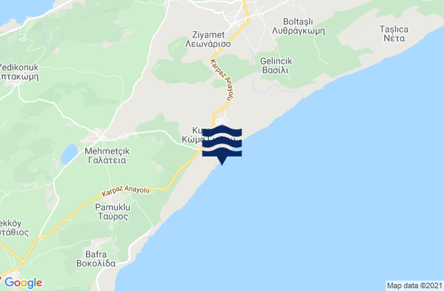 Mapa de mareas Kóma tou Gialoú, Cyprus