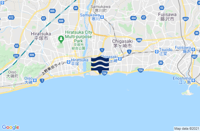 Mapa de mareas Kōza-gun, Japan