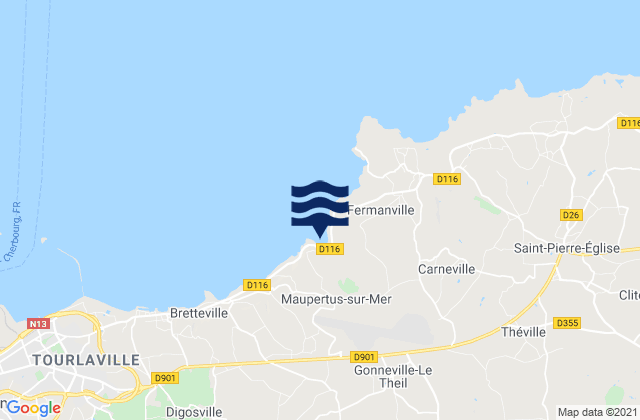 Mapa de mareas LAnse du Brick, France