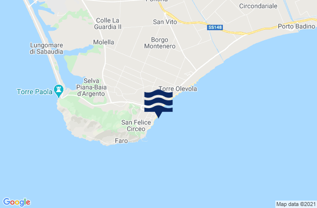 Mapa de mareas La Bussola, Italy