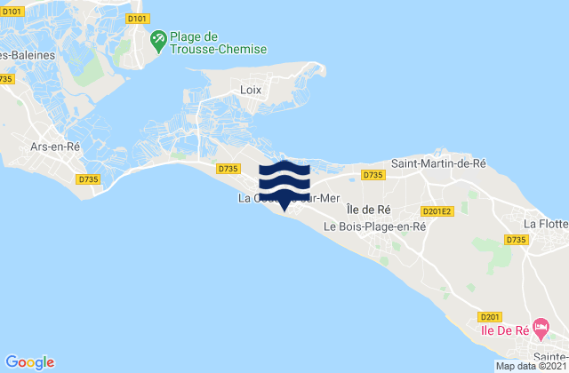 Mapa de mareas La Couarde-sur-Mer, France