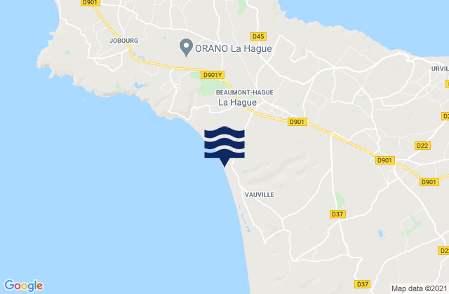 Mapa de mareas La Crecque, France