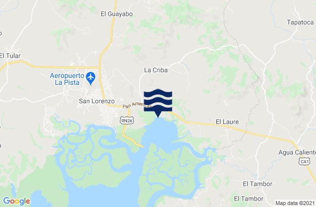 Mapa de mareas La Criba, Honduras