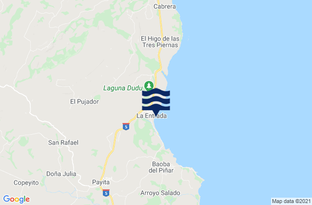Mapa de mareas La Entrada, Dominican Republic