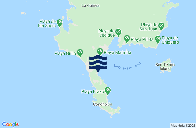 Mapa de mareas La Esmeralda, Panama