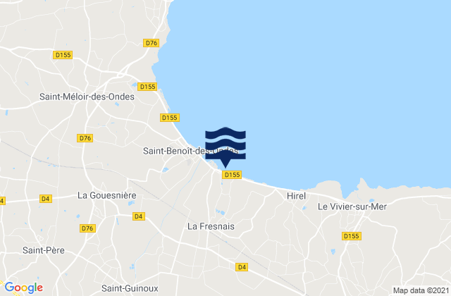 Mapa de mareas La Fresnais, France