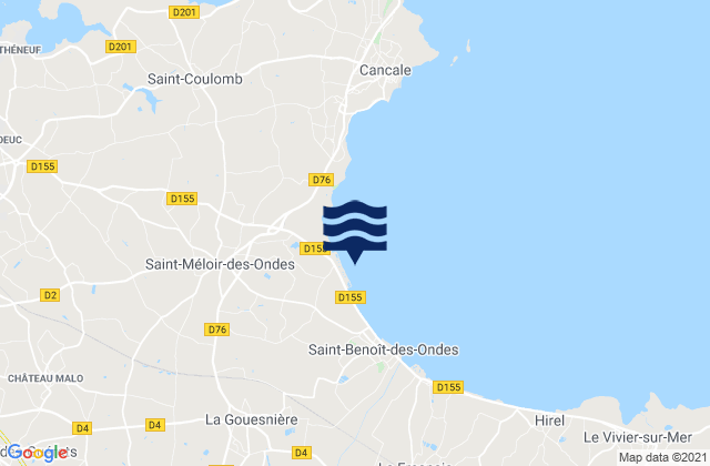 Mapa de mareas La Gouesnière, France