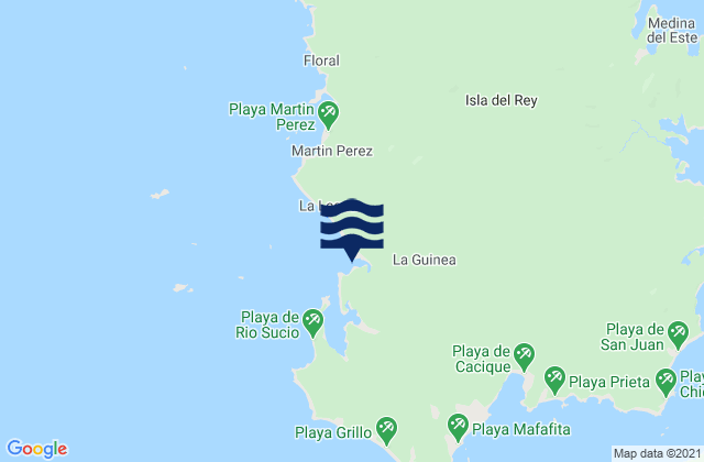 Mapa de mareas La Guinea, Panama