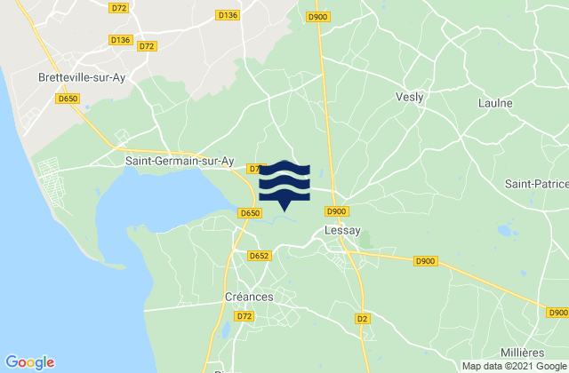 Mapa de mareas La Haye-du-Puits, France