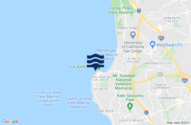 Mapa de mareas La Jolla, United States